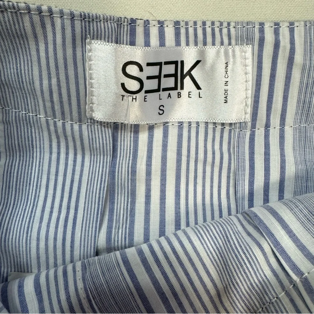 NWT New $114 LF Seek the Label Stripe Wrap Mini Skirt Size S